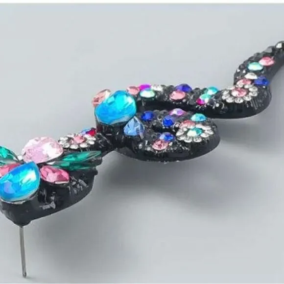 💙 Betsey Johnson colorful slithering snake earrings 💙 - Picture 4 of 5